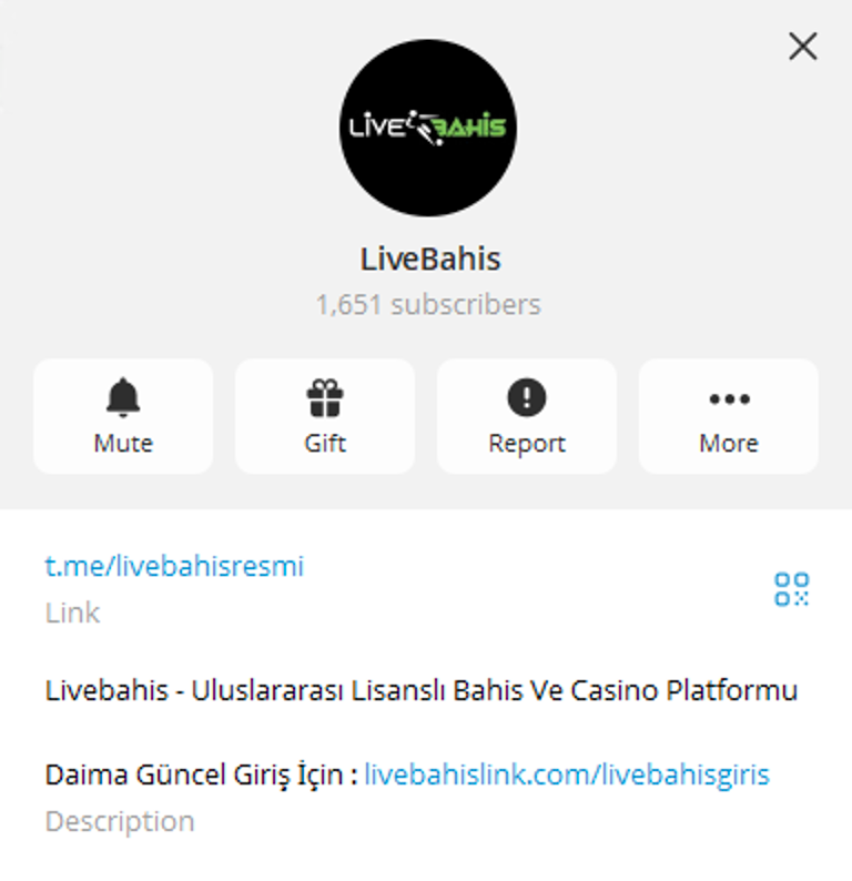Livebahis Telegram