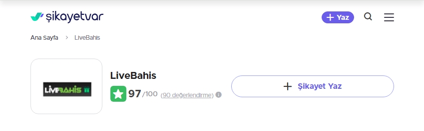 Livebahis Şikayet